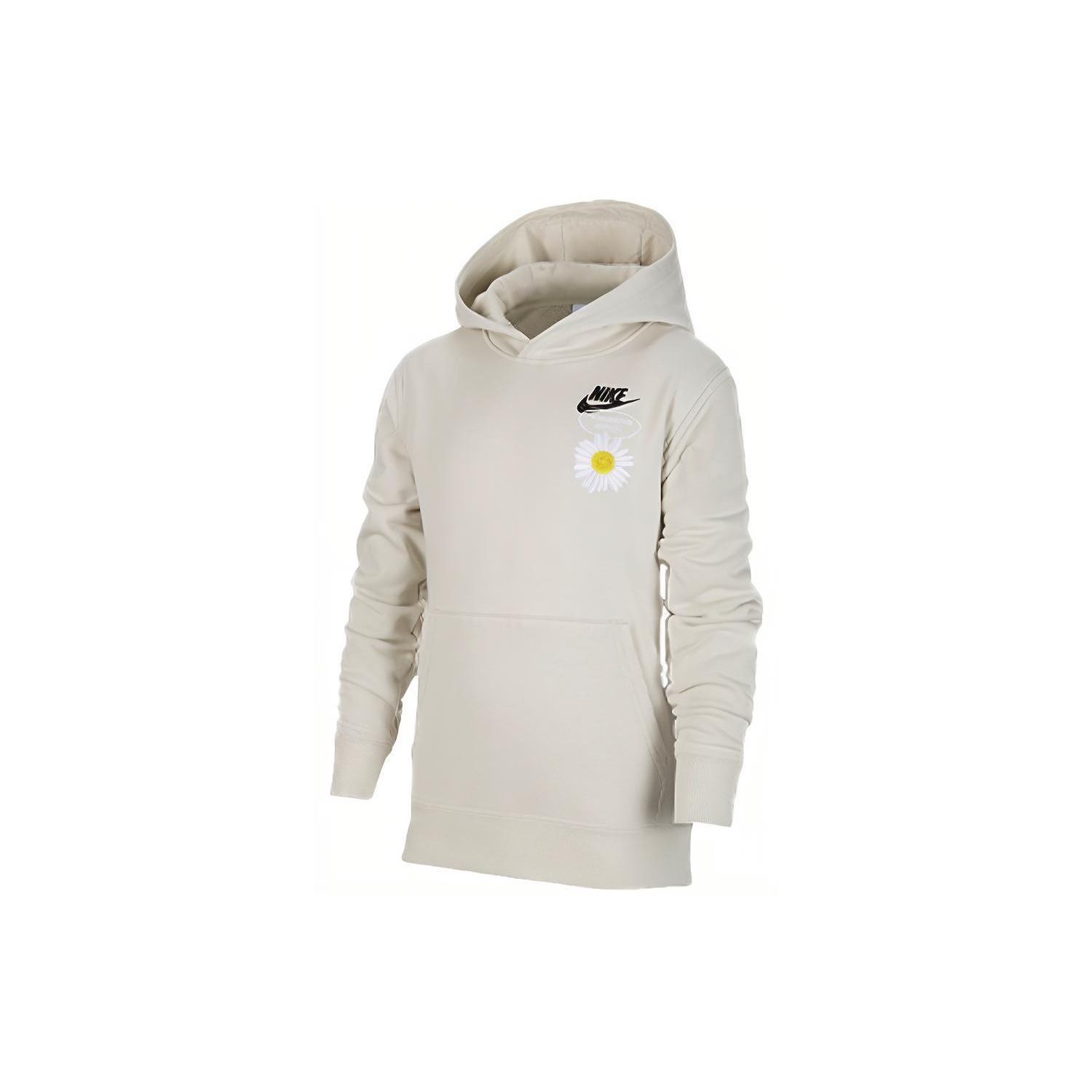 (GS) Nike B Nike Sportswear HBR STMNT HOODED PO LIGHT BONE Kids DM8092-072 M