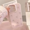 Artistic Pink Bow Phone Case Suitable for Apple Phones