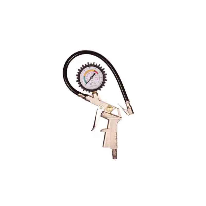 Golden Pavilion Tire Inflator Nozzle with Pressure Gauge