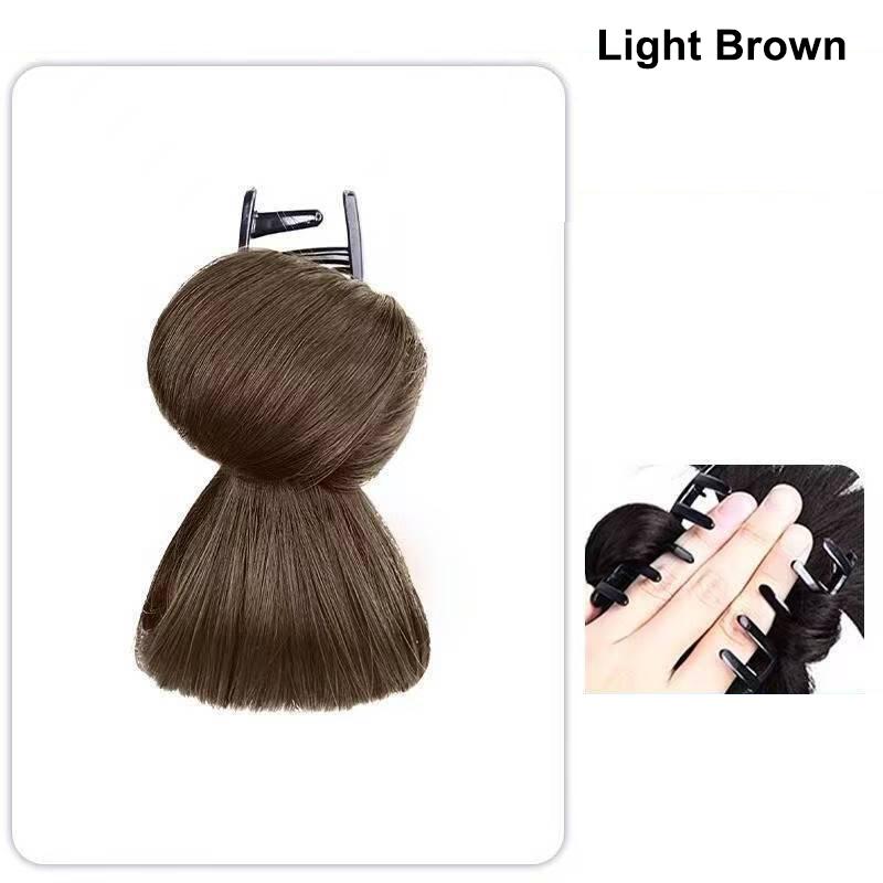 

Synthetic Low-Tied Bun Wig Clip-On Female Natural Lazy Flower Bud Hair Artifact Fluffy Wig Hair