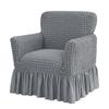Bubble Grid Club Chair Cover Elastic Tub Sofa Covers with Skirt Hem Single Armchair Slipcovers for Living Room Bar Counter Hotel