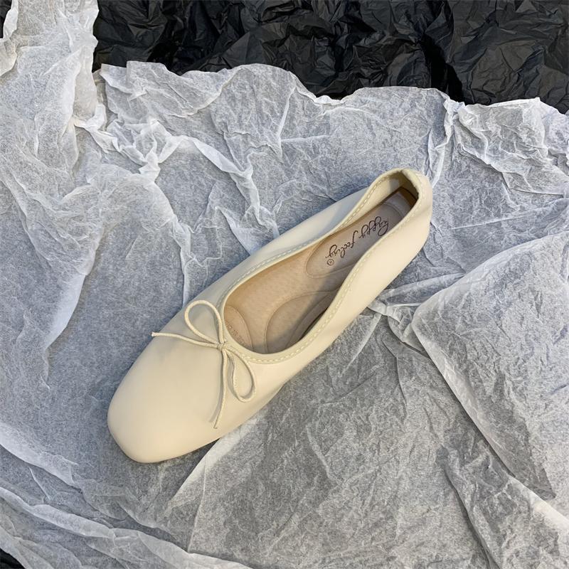 Fashion Bailamos 2025 Spring Flats Ballerina Shoes Women Fashion Brand Square Toe Flat Ballet Shoe Female Casual Slip On Loafers Zapato