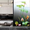 Custom Size Lotus Flower Window Film Static Cling Privacy Glass Film PVC Home Decorative Frosted Sticker for Bathroom Kitchen