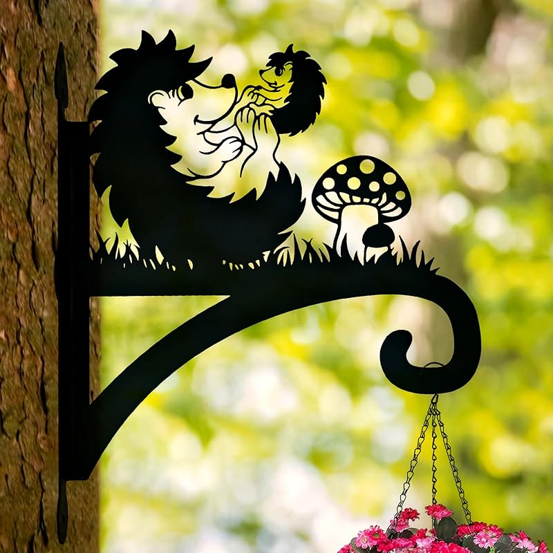 Hanging Plant Hanger Bracket Plant Hooks for Hanging Baskets Heavy Duty Decorative Hummingbird Silhouette Wall Mounted Hanging Plant Hangers Outdoor