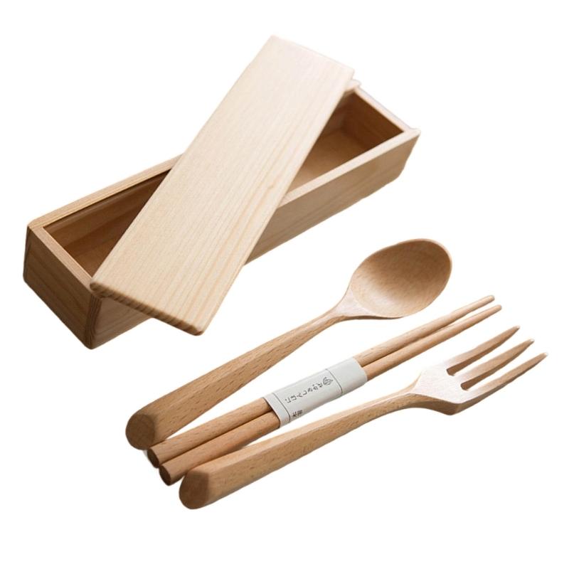 Simple Japanese Dining Set Foldable Chopsticks Spoon Fork Sustainable Designs