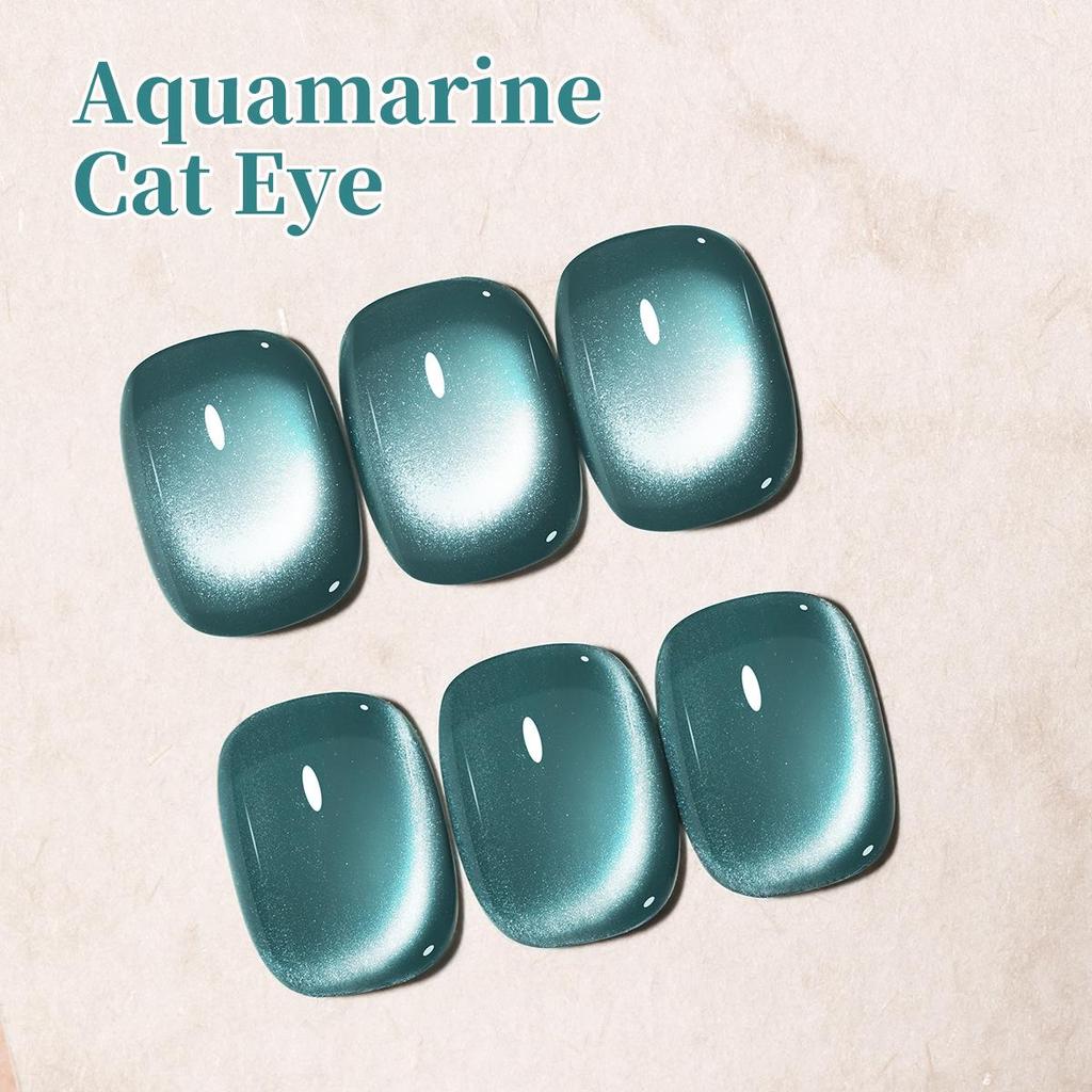 Aquamarine Cat Eye Gel Polish: Trending 2025 Nail Salon Specialty