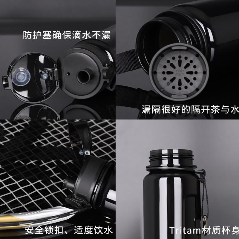 Large Capacity Tritan Sports Water Bottle Men Outdoor Gym Hiking Travel BPA Leakproof