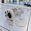 KeyOperated Deck Latch with Builtin Handle Resistant Round Faceplate Boat Lock Keys Keyed