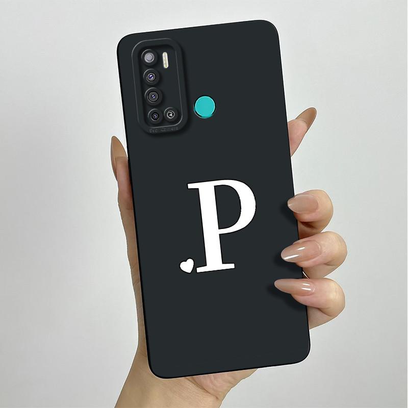 

For Tecno Pouvoir 4 Pro LC7 LC8 Case Cute Letters Square Shockproof Silicone Soft Cover For Tecno Pouvoir 4 Coque LC7 LC8 Funda Tecno Pouvoir 4 Pro