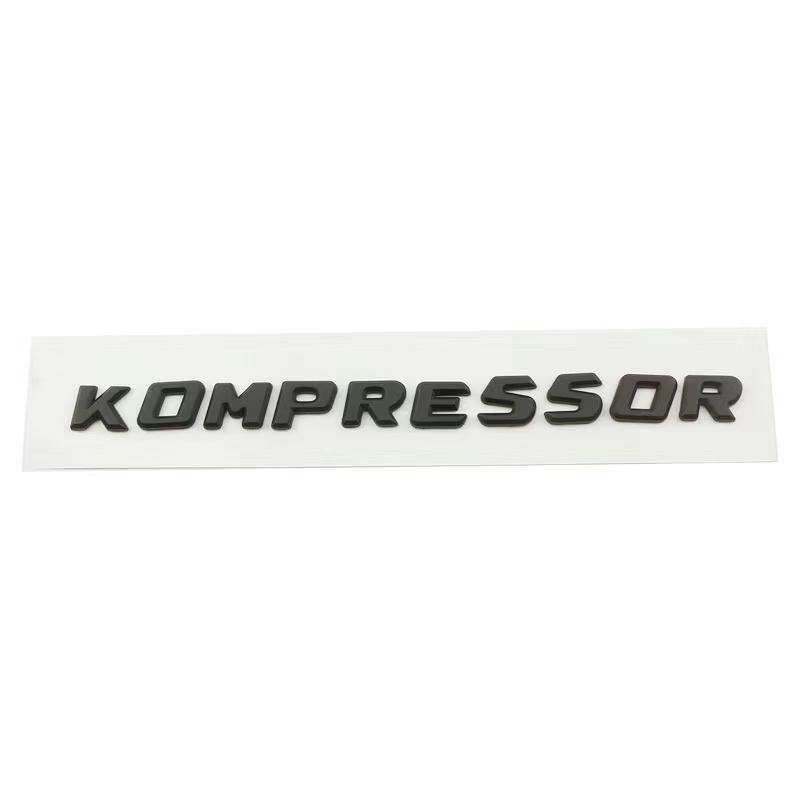 3D KOMPRESSOR Emblem Badge Letters For Benz W203 W204 W211 W210 C SLK Class ABS Glossy Black Chrome Trunk Logo Decal Accessories IX3