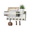Houten Huis Sleutelhouder met 6 Haken Open Plank Rustiek Wandmontage Sleutel Organizer Multifunctioneel Huis Kantoor Entree Decoratief Sleutel Hanger Rek