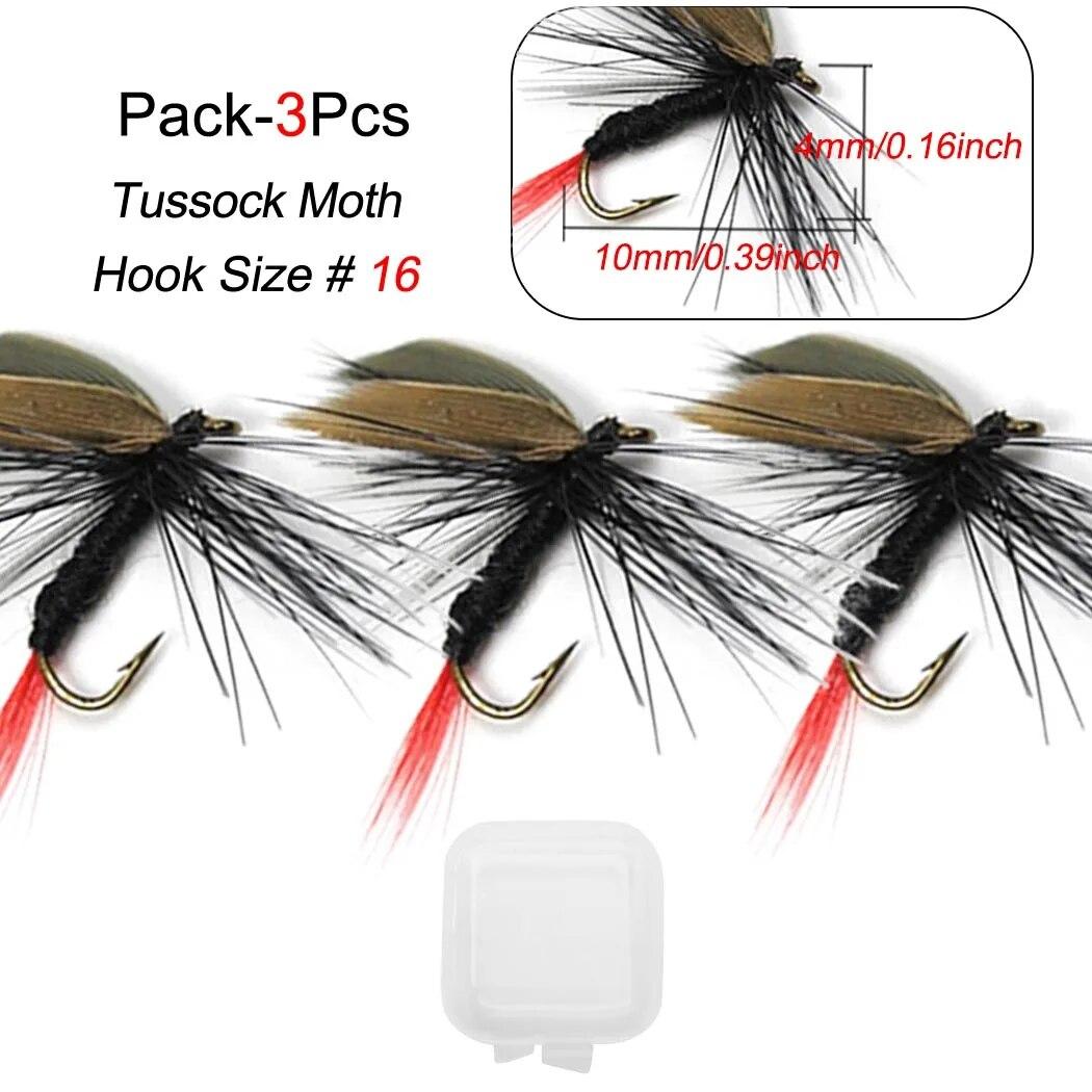 1/3 шт. сухие мушки для ловли форели — фото 16