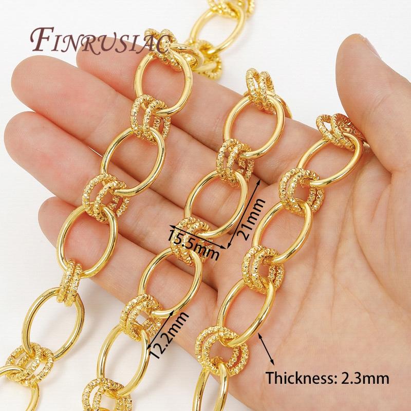 0.5-1 Meter 18K Gold Plated Brass Heart Chain,Bulk Cable Chains For Necklaces Accessories,DIY Jewelry Chains For Needlework