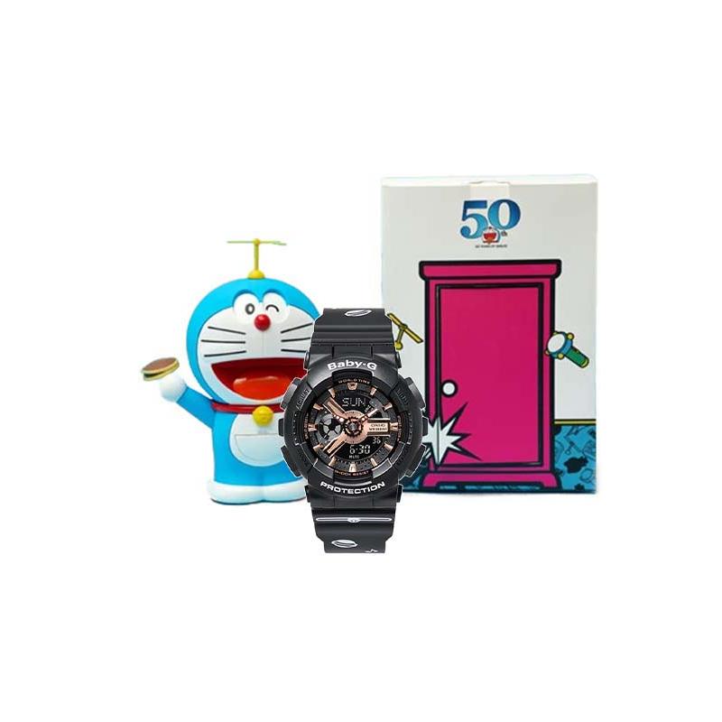 

Casio BABY-G Doraemon Gift Box Edition Quartz Movement Resin Strap Japanese and Korean Watch Women s Watch Black Dial BA-110RG-1APRD чорний