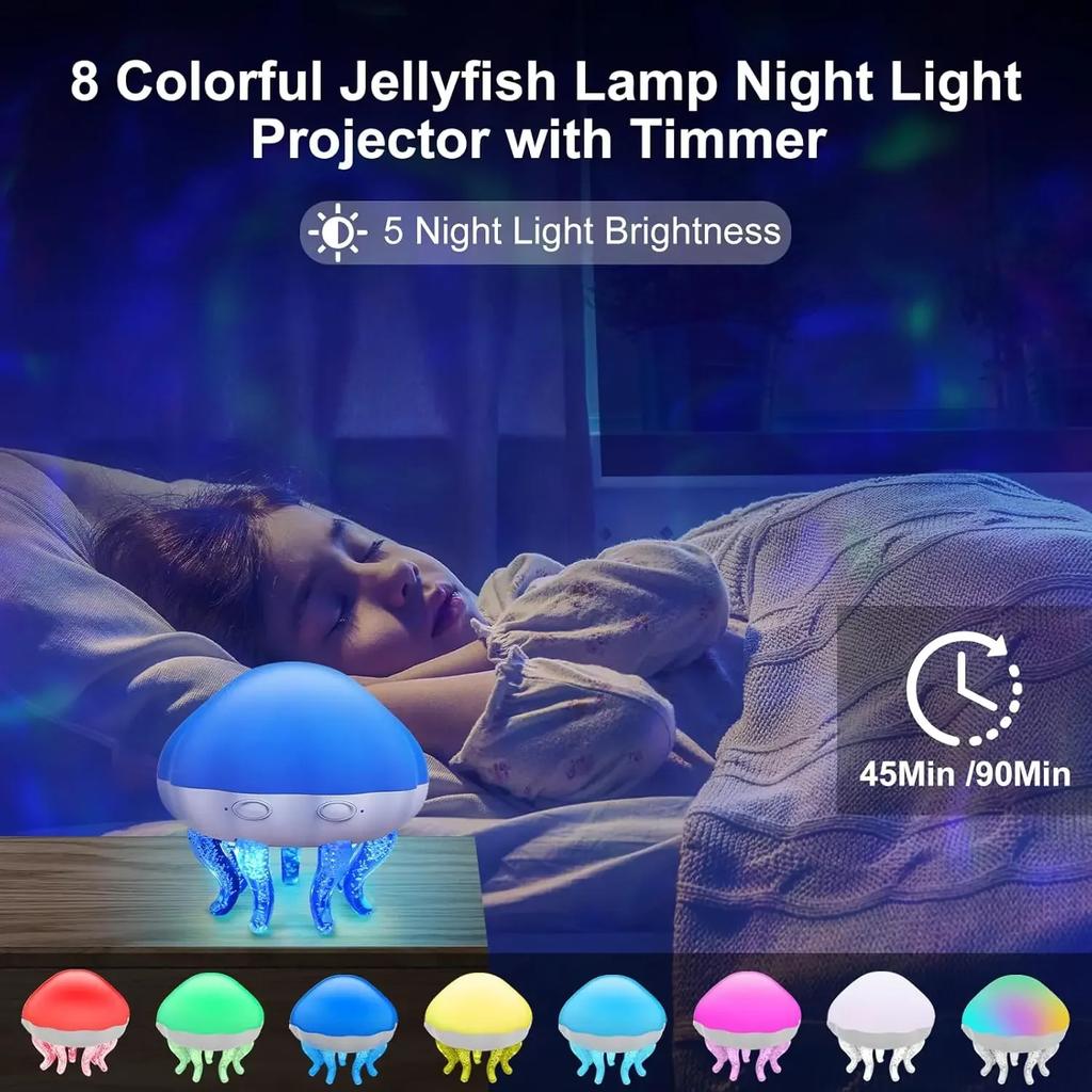 Jellyfish Lamp Galaxy Projector Night Light Projector with Bluetooths Speaker Remote & Timer Nebula Night Light for Room Decor