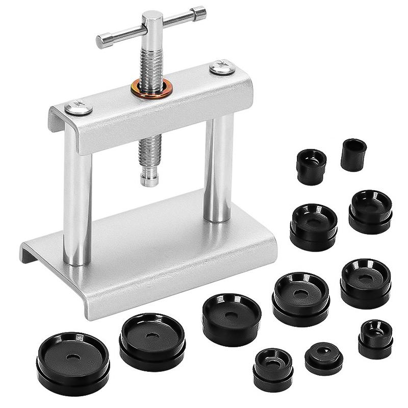 Professional Watch Press Set Watch Back for CASE Closing Tool & Fitting Dies Metal Watch Repairing Tool Die Kit for Watchmaker