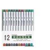 12/36 färger Klick Akvarell Penna Konst Markör Set Tvättbar Färgglad Handskrift Notera Måla Hand Konto Penna för student