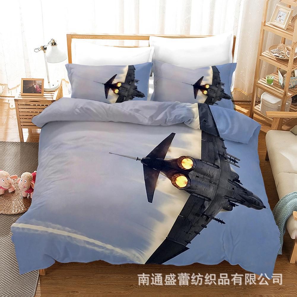 3D Fighter Three-Piece Bedding Home Textile Quilt Cover Four-Piece Children'S Bedding