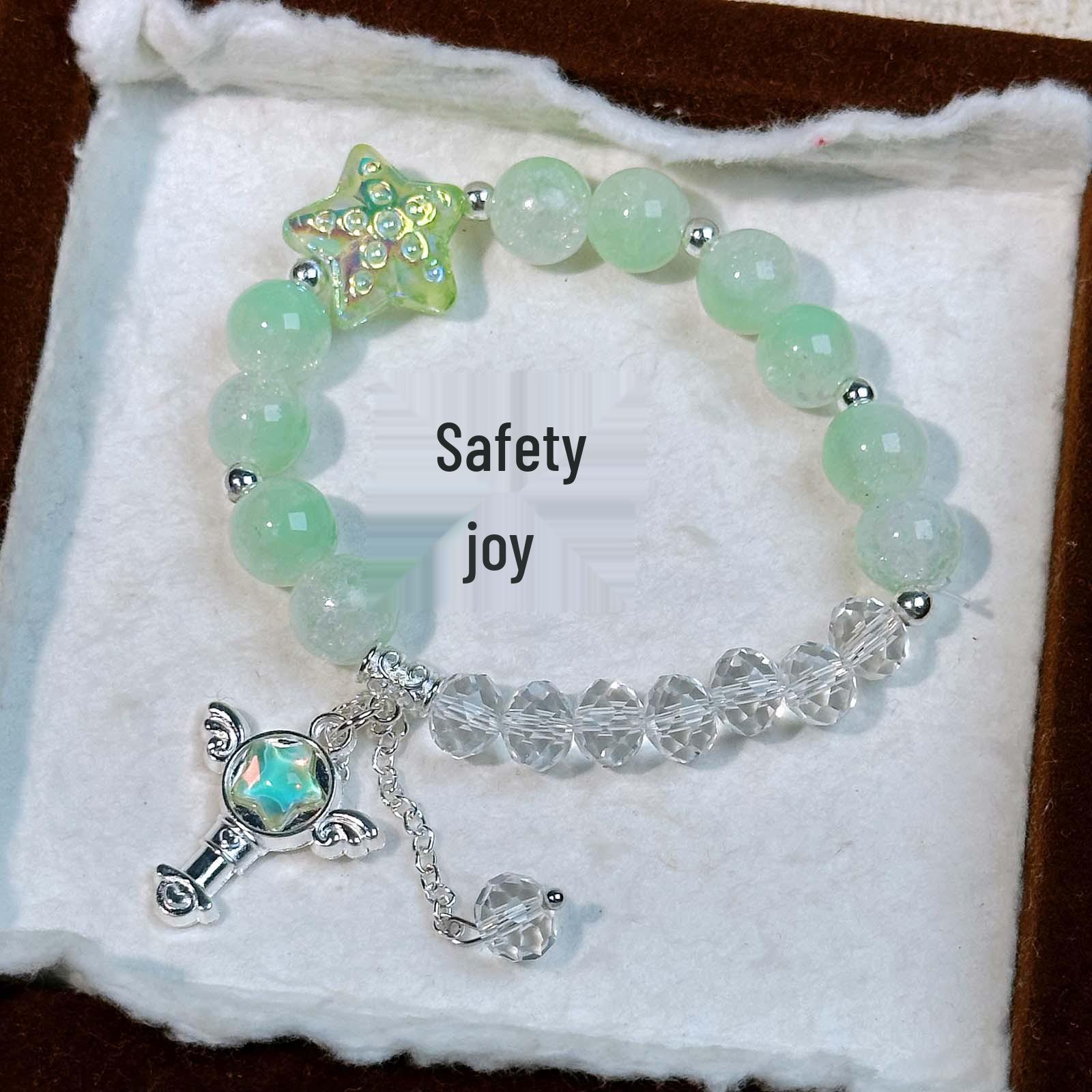Fresh Star Glass Beaded Bracelet: Creative Student Jewelry