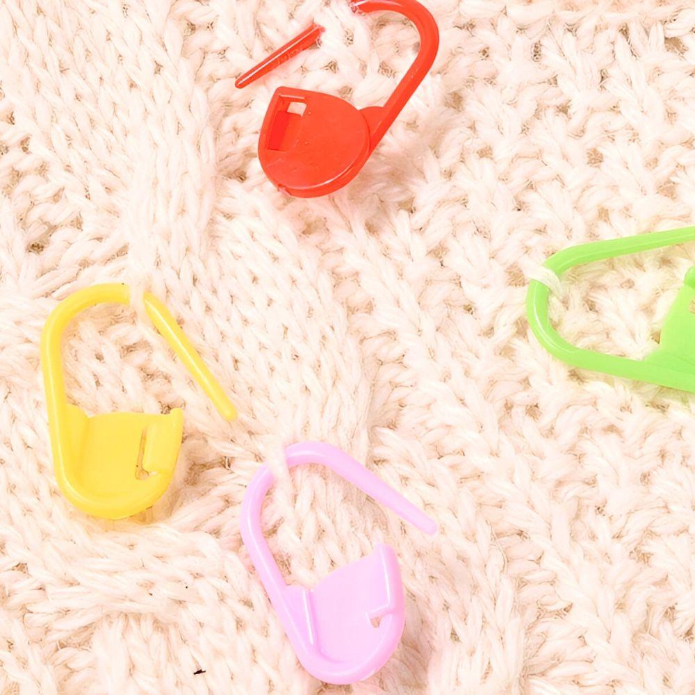 300pcs Plastic Color-mixing Knitting Markers Lock Type DIY Safety Snap-type Pin Marking Counter Sewing & Knitting Supplies YMY