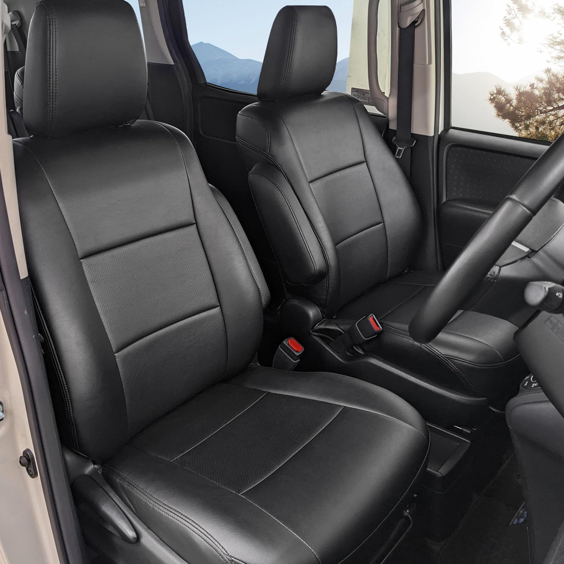 

YORKNEIC Чехлы на сиденья для Toyota Noah Voxy 80 серии Ранние автомобили Комплект чехлов на сиденья Водонепроницаемые чехлы на сиденья Материал из синтетической кожи Защитные чехлы