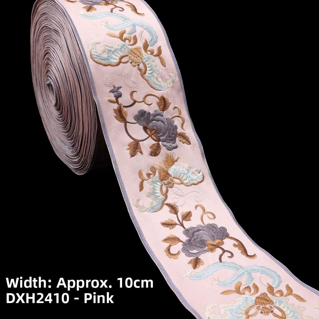New Chinese Style Embroidered Lace Trim Fabric Collar Decoration for Hanfu Ancient Costume  Skirt Head And Shirt