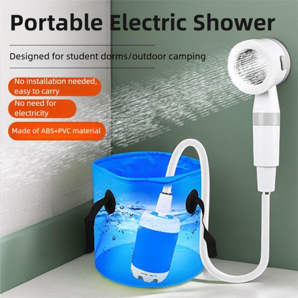 Rechargeable Portable Camping Shower Temperature & Battery Digital Display Shower Pump  Household