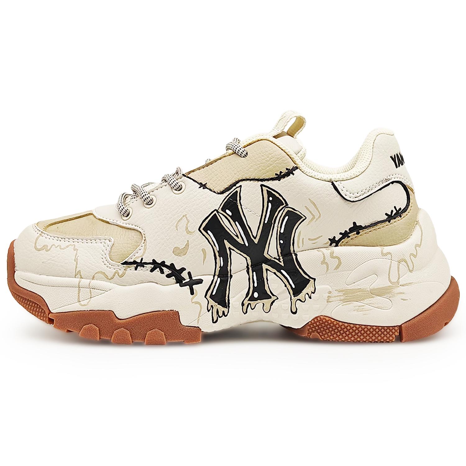 

MLB Slip Resistant Support Low top Chunky Sneakers Unisex Beige Brown Black 3ASHBNA3N-50CRS(Team131-1) 44