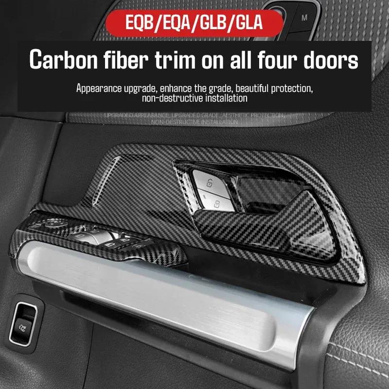 4PCS Inner Door Handle Bowl Frame Trim Stickers For Mercedes-Benz GLB/GLA/EQA/EQB-Class X247 200 250 35AMG -2024