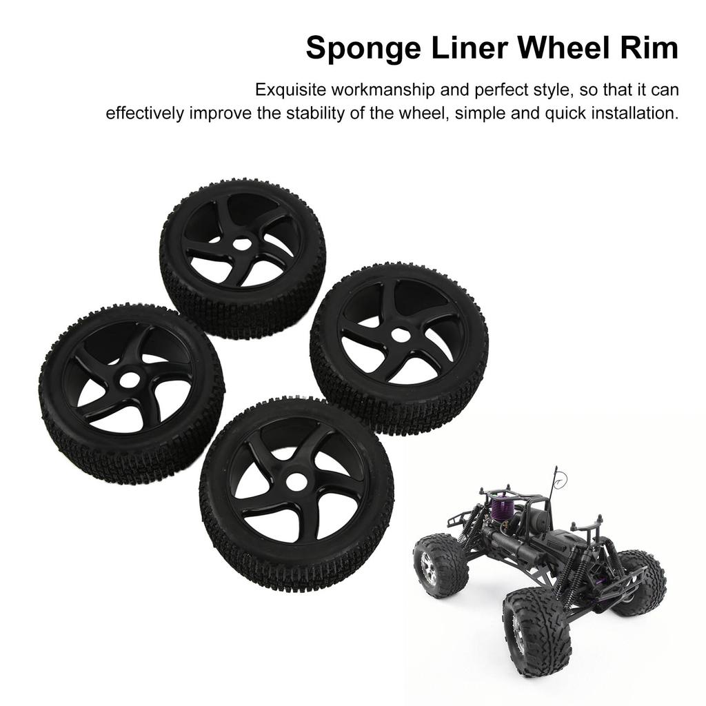 4pcs RC Car Rubber Tires Wheel Set for 1Celsius8 1Celsius10 Remote Control Car Upgrade Parts