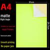 A4 Glossy/Matte Color Self-Adhesive Stickers for Inkjet & Laser Printing