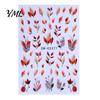 Leaf Pattern Nail Art Autumn Stickers, Waterproof Fall Maple Leaves Manicure Decorations Decals, Self-Adhesive Stickers for Women and Girls Decals