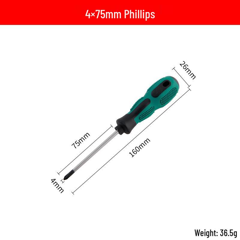 Rubber Handle Screwdriver Set - Chrome Vanadium Steel: Phillips, Slotted, Torx, Pozidriv