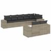 VidaXL Salon de Jardin avec Coussins 8 pcs, Canapés de Patio, Ensemble de Meubles, Mobilier de Terrasse Exterieur, Gris 3222821