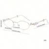 1pc Women's Metallic Oval Narrow Frame Rhinestone-Inlaid Fashion Glasses, Y2K Vintage Kawaii Plain Eyewear for Daily Styling Glasses Accessories