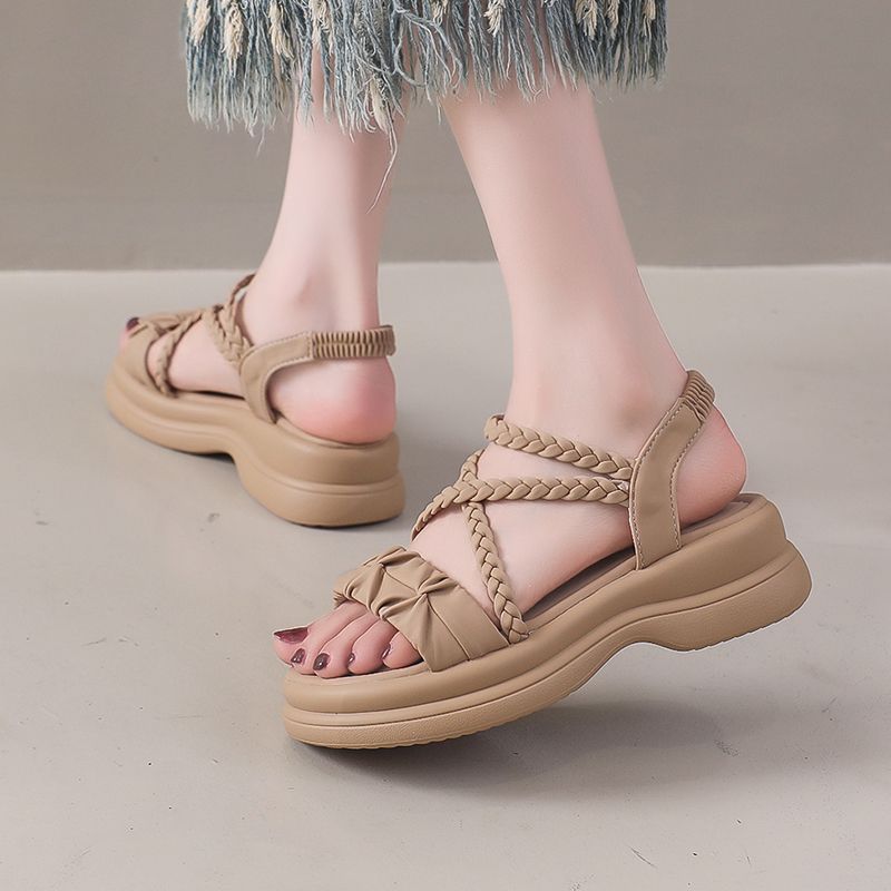 Ladies Shoes Roman Style Beach Platform Outdoor Women's Sandals 2025 Trending High Quality Footwear Summer Sale On The Best Shoe
