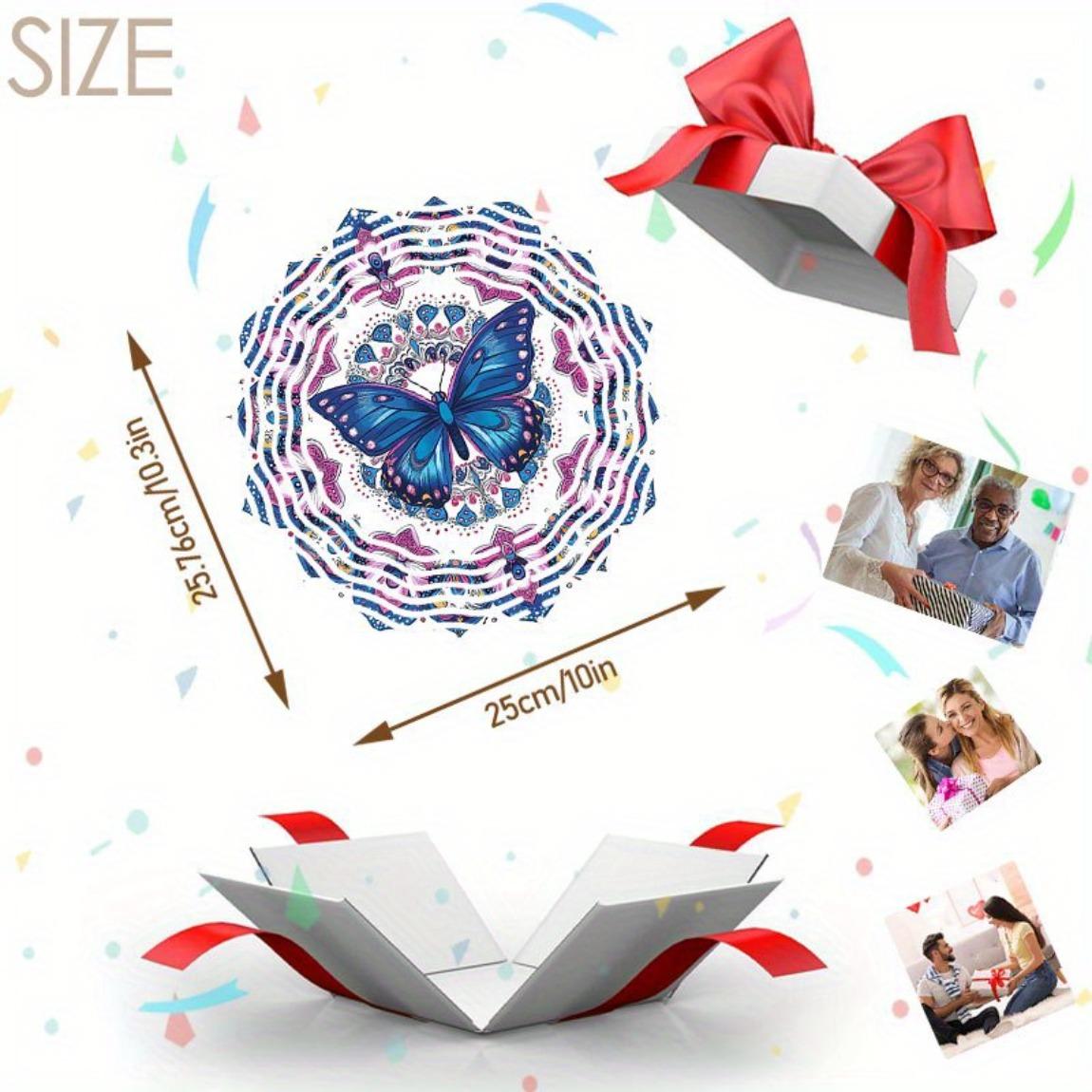 

Подвеска-колокольчик Бабочка для улицы, декор для сада, кинетическое металлическое искусство, красочное подвесное украшение для женщин, мамы, бабушки, жены, подарок