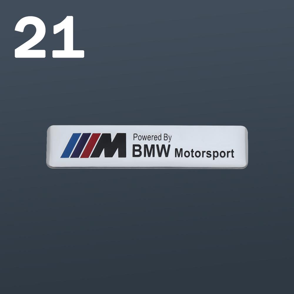 Auto Decoration Stickers 3D Aluminum Car Body Tail Trunk Badge Decals For BMW M Performance M3 M5 Motor Sport Emblem Accessories