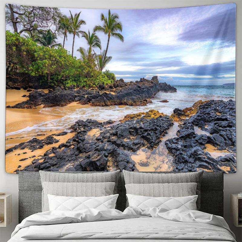 

Seaside Scenery Tapestry Hawaiian Style Bedroom Decor Wall Hanging 74x94cm(29x37in)