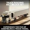 2in1 European Trailer + Boxcar Urban Traffic Logistics Transport Vehicle Building Blocks Set - Truck Trailer Collectible