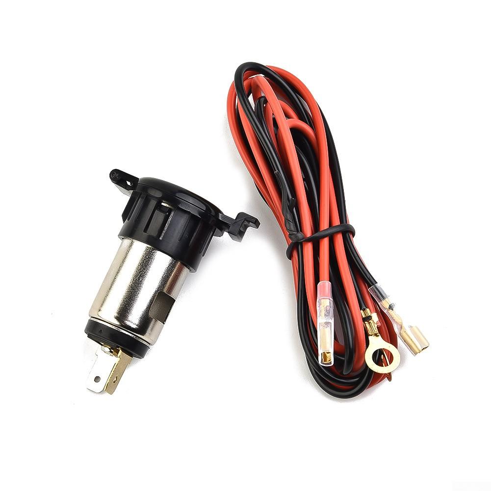 Portable And Practical 100cm Wire 1 Set Fuse 12V Adapter Black Cable Car
