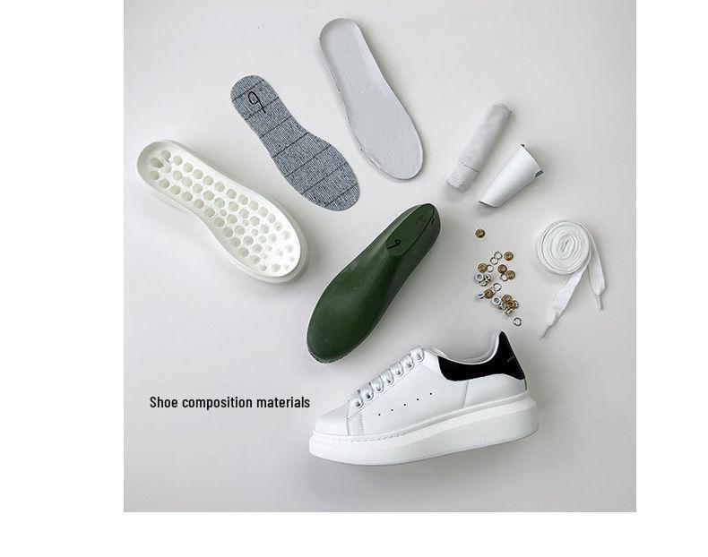 2024 Unisex PU-Leder-Sneakers: Dicke Sohle, Höhengewinn, Vielseitiger Stil