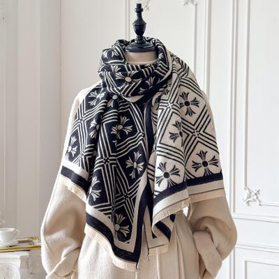 Winter Warm Cashmere Scarf For Women Luxury Pashmina Blanket Thick Shawl Wrap Neckerchief Fashion Bufanda Echarpe Poncho