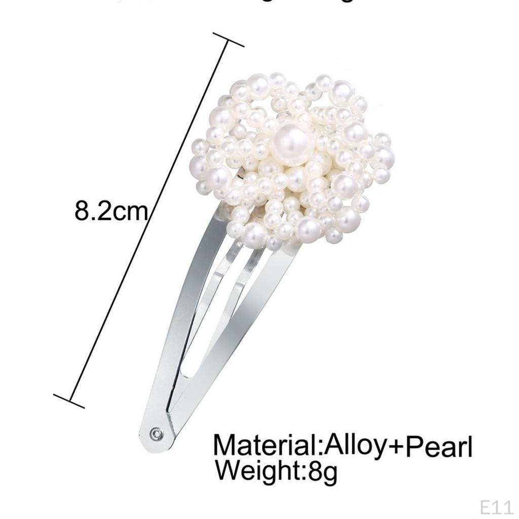 Pearls Hair Pin Barrettes Flower Brooch Lady Womens Jewelry Valentines Day Gifts