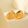 18k Gold Stainless Steel Conch Earrings for Women - Niche High-End Design