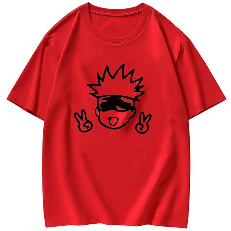 Anime Printed T-shirt Summer Round Neck Half Sleeve Men's Women's Fashion Cute Cotton T-shirt