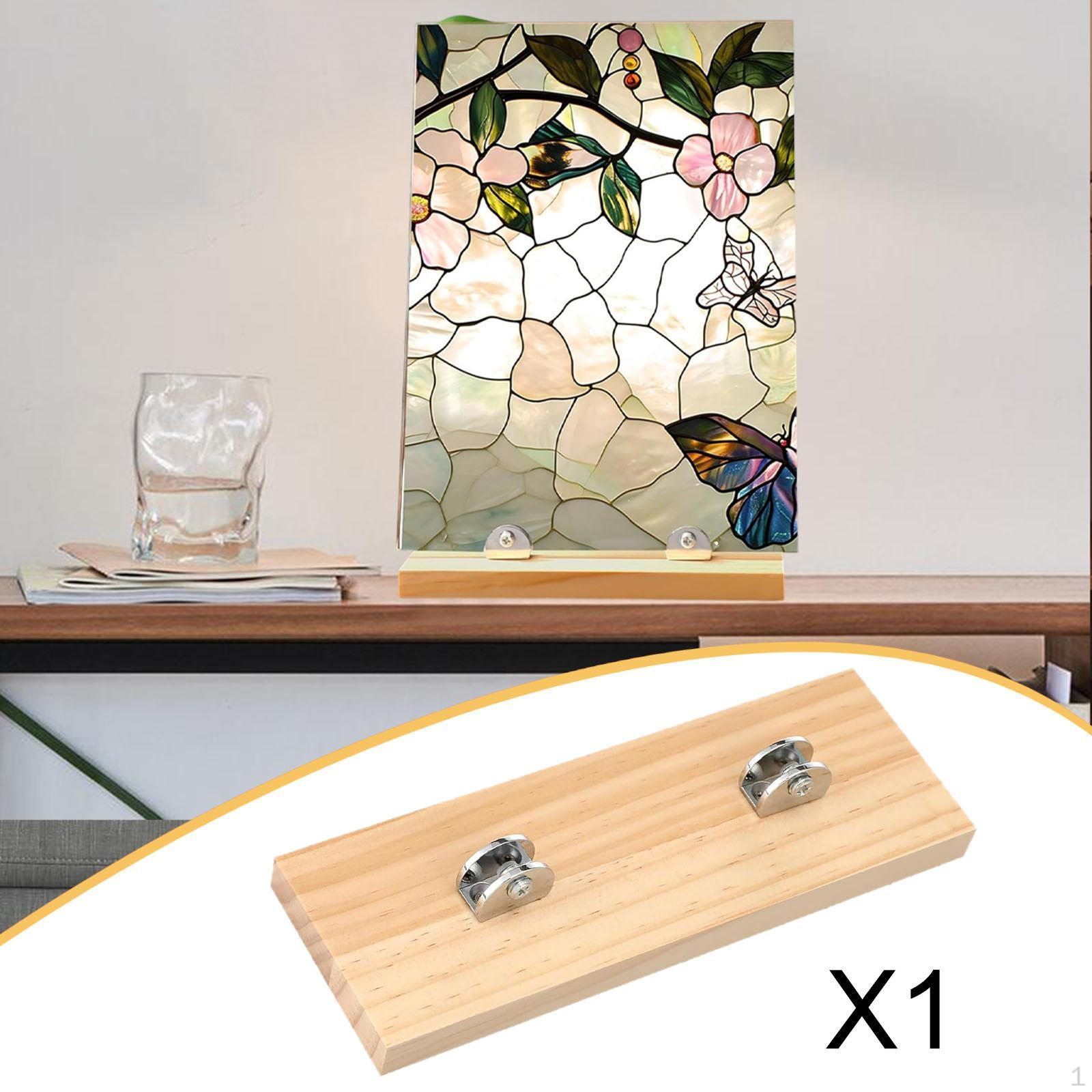 

Скляна підставка-мольберт Дерев яна прикраса Регульована Багатофункціональна для вітражів Колекційних предметів