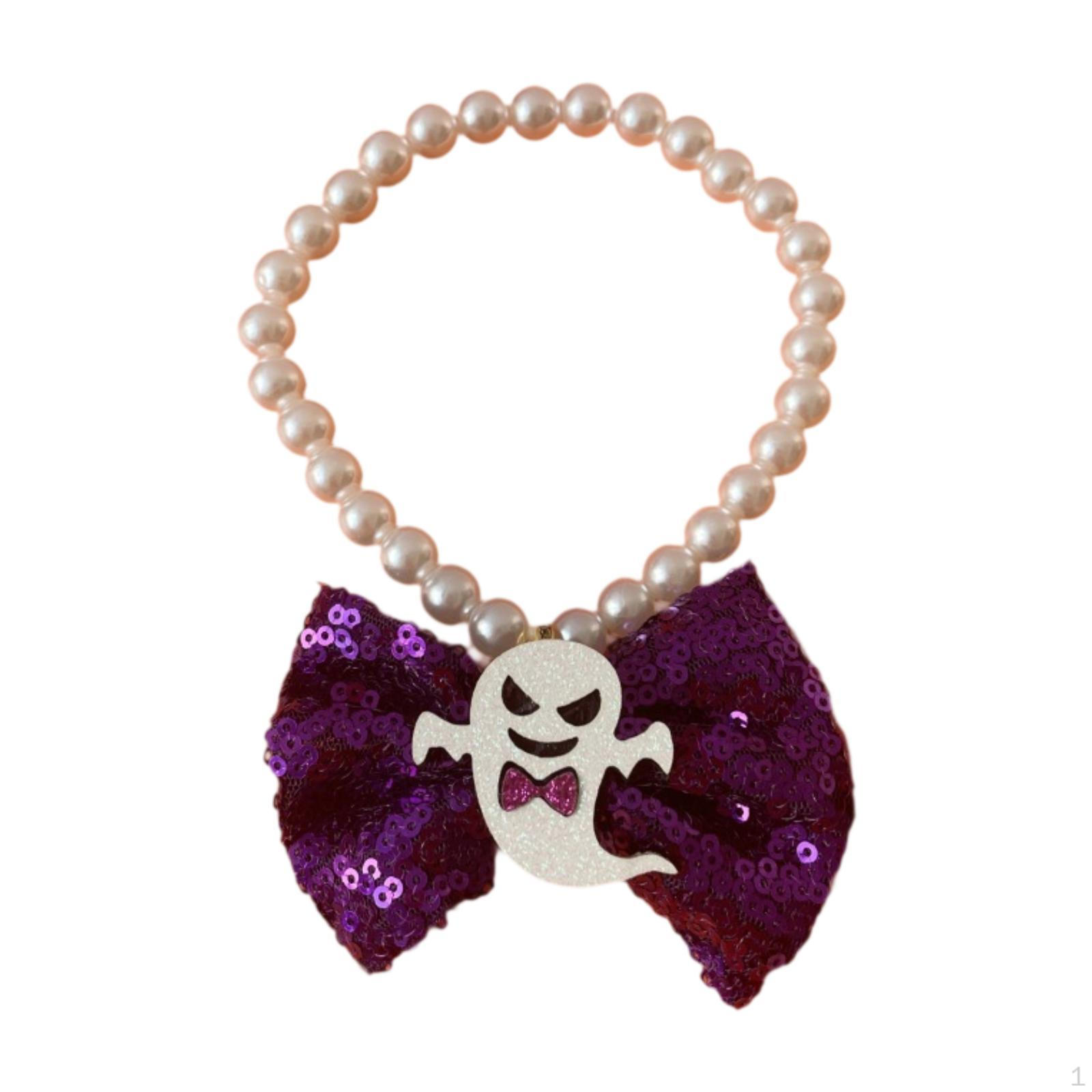 

Регулируемый ошейник для кошек и собак с бантом на свадьбу violet XS