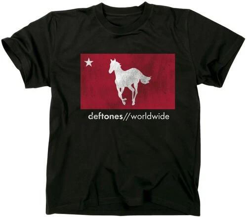 Deftones - Deftones - Distressed White Pony - T-Shirt - Large (Black) [New ] Bla XXL