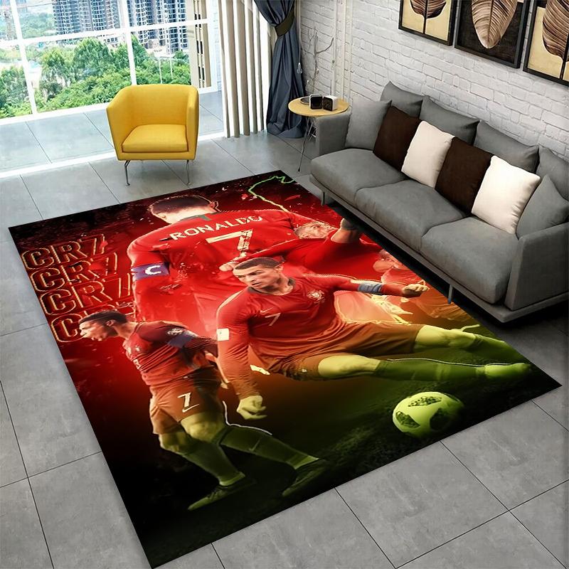 CR15 Goat R-Ronaldo Football Star Carpet Rug for Playroom Bedroom Living Room Sofa Home Decor,kids Area Rug Non-slip Floor Mat